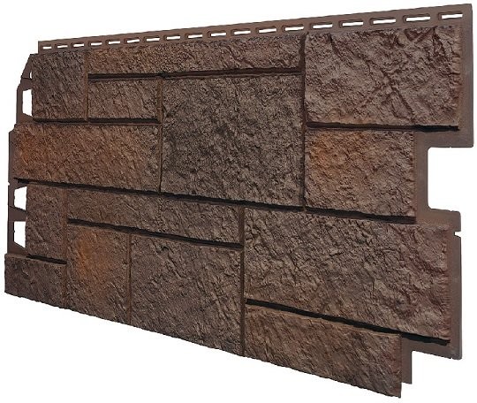 Фасадная панель VOX Sandstone (Сандстоун) в темно-коричневом цвете купить в Твери
