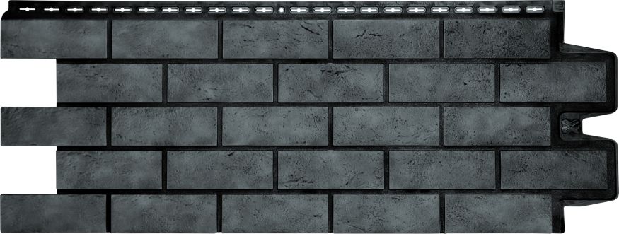 Фасадная панель Grand Line, Состаренный кирпич Design Plus, Антрацит с черным швом купить в Твери