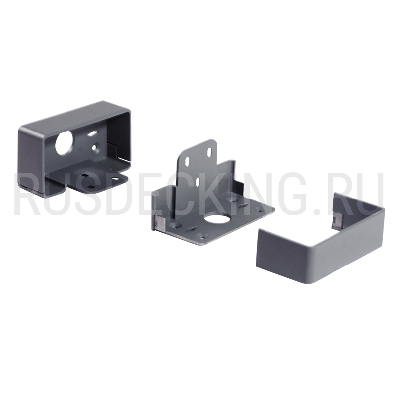 Комплект крепления перил прямое RusDecking Unodeck Серый купить в Твери