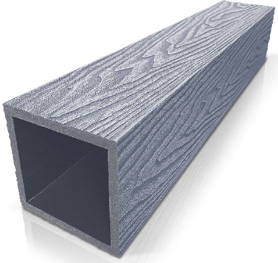 Столб ДПК 3D GardenParkett с древесной текстурой Серого цвета купить в Твери