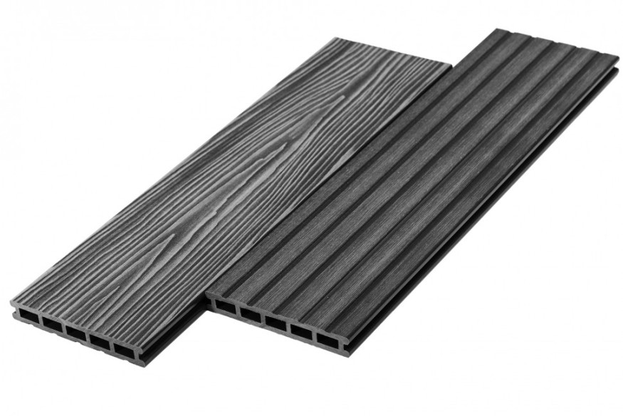 Террасная доска из ДПК RusDecking Unodeck Mogano - Цвет графит купить в Твери