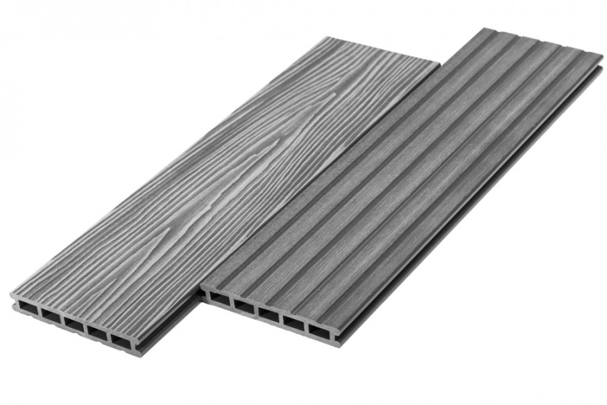 Террасная доска из ДПК RusDecking Unodeck Mogano - Цвет Серый купить в Твери