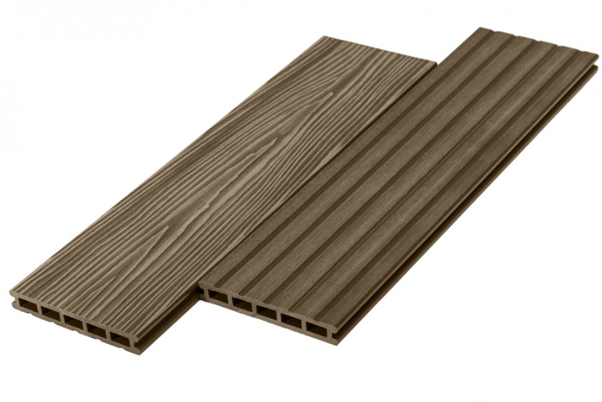 Террасная доска ДПК RusDecking Unodeck Могано - Цвет ореха купить в Твери