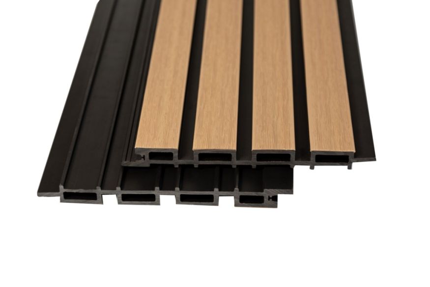 Реечная фасадная панель Ecodecking Скай Коэкструзия Бук купить в Твери
