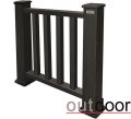 Ограждение из ДПК Outdoor Classic 3D STORM черного цвета купить в Твери
