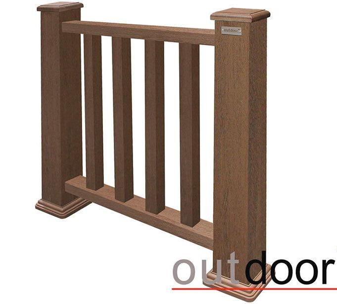 Ограждение из ДПК Outdoor Classic 3D STORM в коричневом миксе. купить в Твери