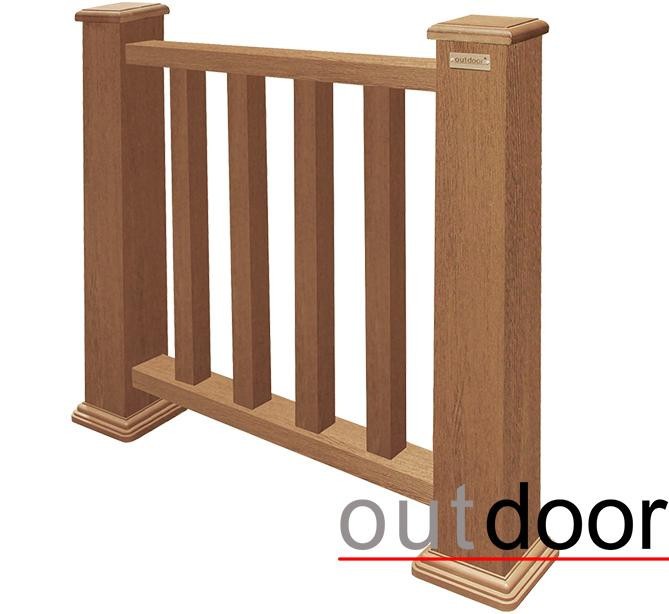 Ограждение из ДПК Outdoor Классик 3D STORM дубовый. купить в Твери