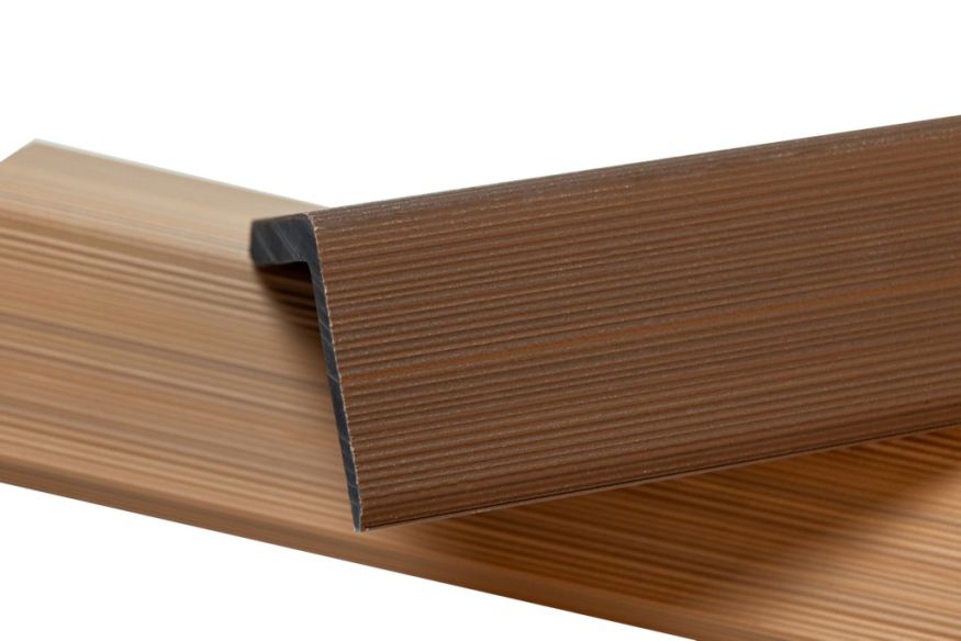 Уголок торцевой Ecodecking Скай коэкструзия Тик купить в Твери