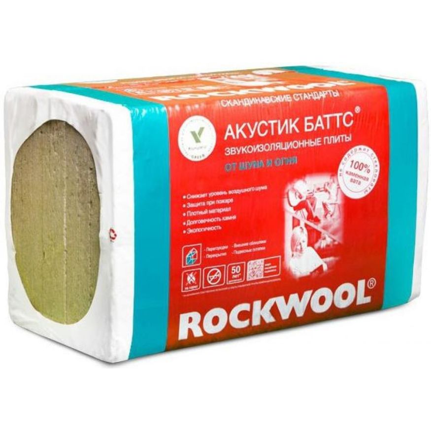 Утеплитель Акустик Баттс 50X600X1000 Rockwool купить в Твери