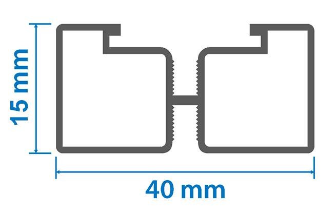 Алюминиевая опорная лага KRONEX Slim 40x15x3000 мм купить в Твери