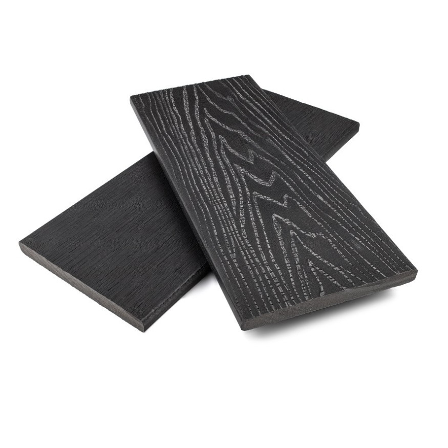 Заборная доска ДПК NanoWood Nature 3D Антрацит, полнотелая купить в Твери