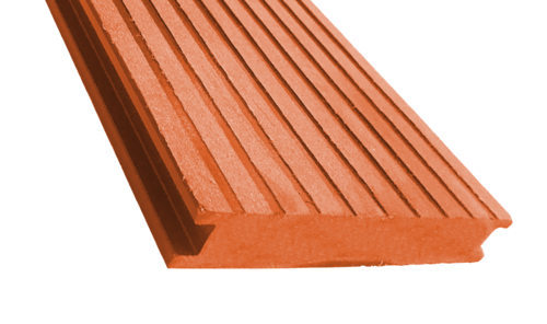 Террасная доска ECODECKING Premium из ДПК в цвете терракот купить в Твери