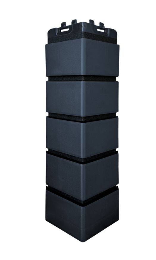 Угол наружный Grand Line, Клинкерный кирпич Design, Графит, шов RAL 9005 купить в Твери