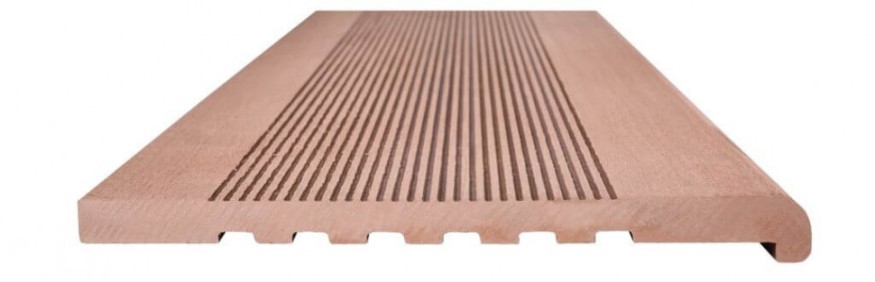 Ступени из ДПК NanoWood - Какао, полнотелые купить в Твери