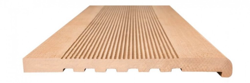 Ступени из ДПК NanoWood - Карамельные полнотелые купить в Твери