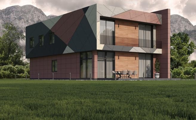 Фиброцементные панели Roofas COLOR Line Красный купить в Твери