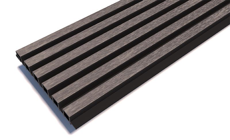 Реечные панели Woodwex, Lines Ultra, Smoke gray купить в Твери