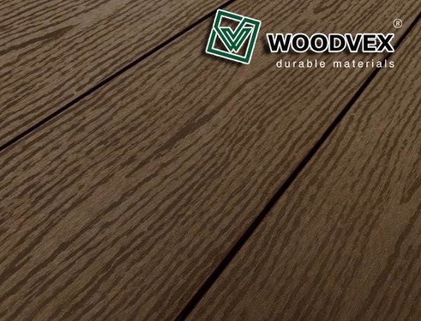Террасная доска WOODVEX Select из ДПК темно-коричневого цвета купить в Твери